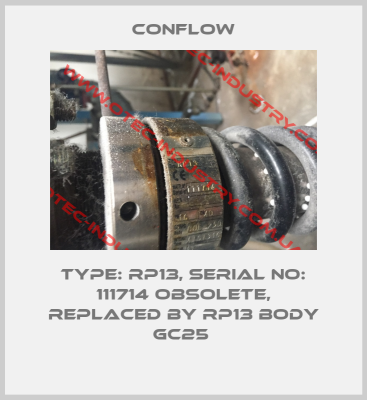 Type: RP13, Serial no: 111714 obsolete, replaced by RP13 BODY GC25 -big