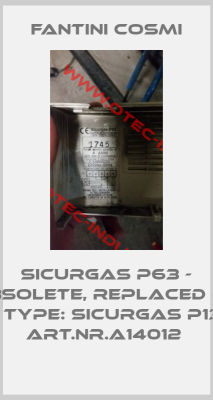 Sicurgas p63 - obsolete, replaced by - Type: Sicurgas P13 Art.Nr.A14012 -big