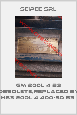 GM 200L 4 B3 obsolete,replaced by HB3 200L 4 400-50 B3 -big