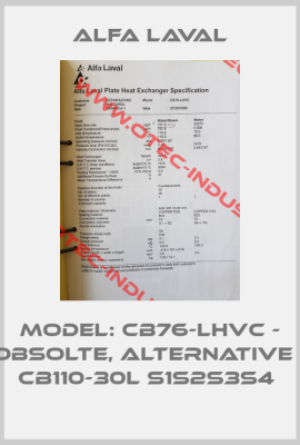 Model: CB76-LHVC - obsolte, alternative - CB110-30L S1S2S3S4 -big
