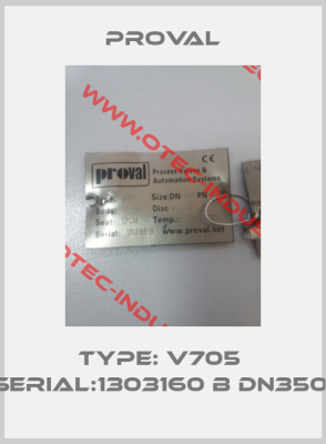 Type: V705  Serial:1303160 B DN350 -big