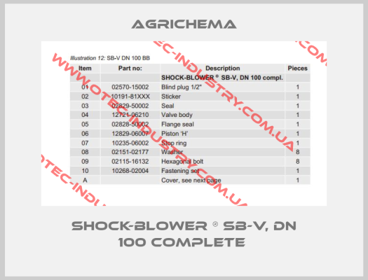 SHOCK-BLOWER ® SB-V, DN 100 complete -big