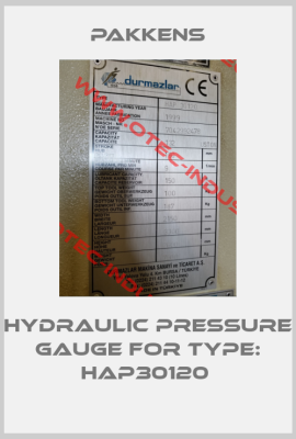 Hydraulic pressure gauge for Type: HAP30120 -big