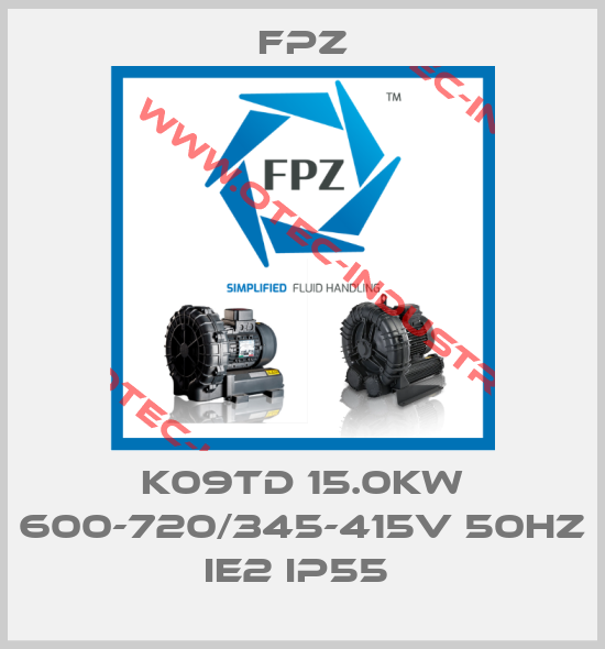 K09TD 15.0kW 600-720/345-415V 50Hz IE2 IP55 -big