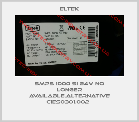 SMPS 1000 SI 24V no longer available,alternative CIES0301.002  -big
