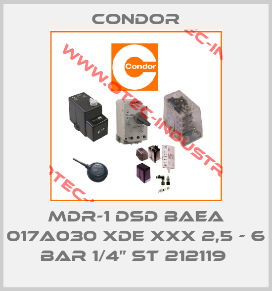 MDR-1 DSD BAEA 017A030 XDE XXX 2,5 - 6 BAR 1/4” ST 212119 -big