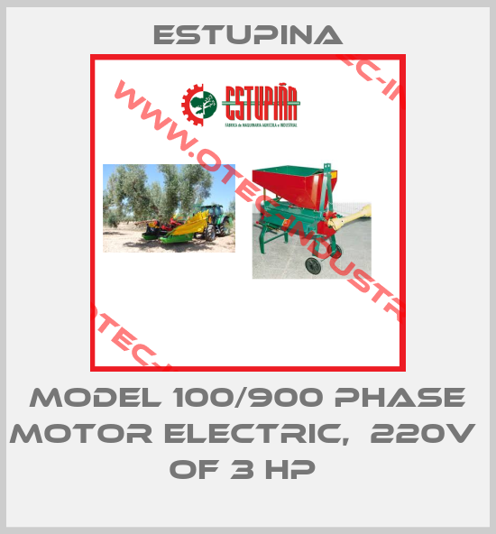 MODEL 100/900 PHASE MOTOR ELECTRIC,  220V  OF 3 HP -big