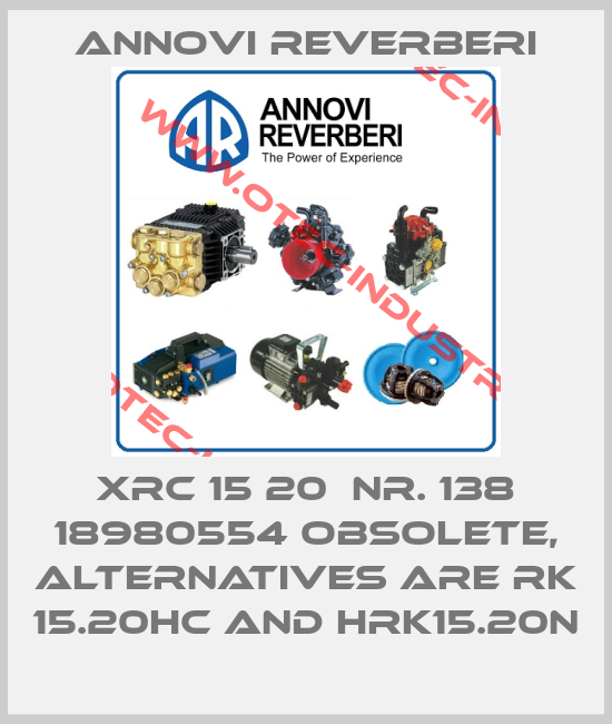 XRC 15 20  Nr. 138 18980554 obsolete, alternatives are RK 15.20HC and HRK15.20N-big