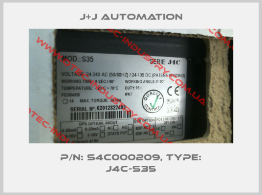 P/N: S4C000209, Type: J4C-S35-big
