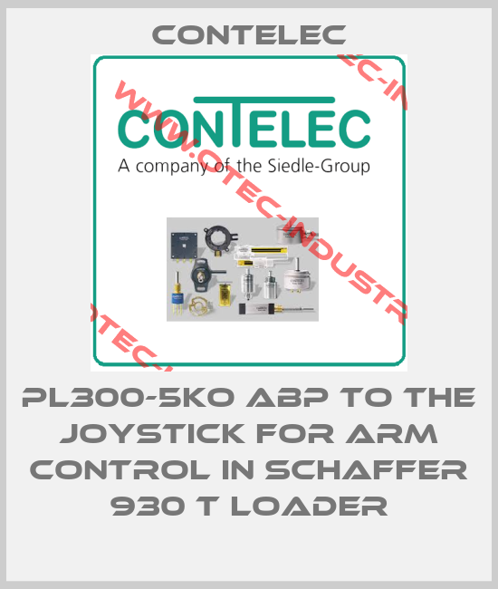 PL300-5KO ABP to the joystick for arm control in Schaffer 930 T loader-big