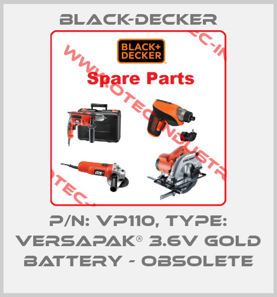 P/N: VP110, Type: VERSAPAK® 3.6V Gold Battery - obsolete-big