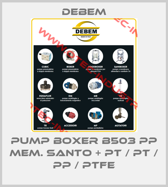 PUMP BOXER B503 PP MEM. SANTO + PT / PT / PP / PTFE-big