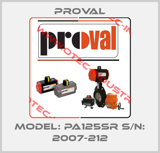Model: PA125SR S/N: 2007-212-big