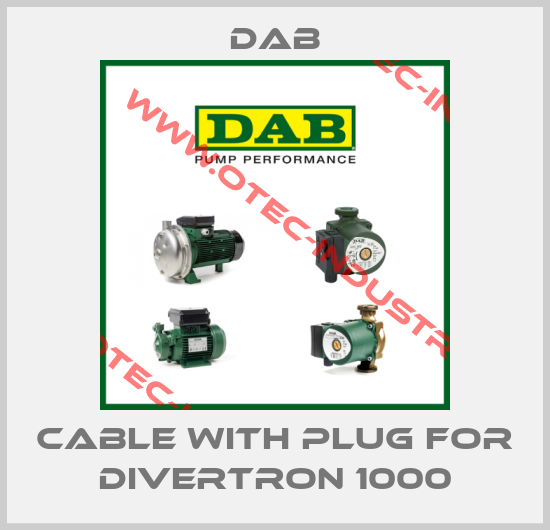 Cable with plug for Divertron 1000-big
