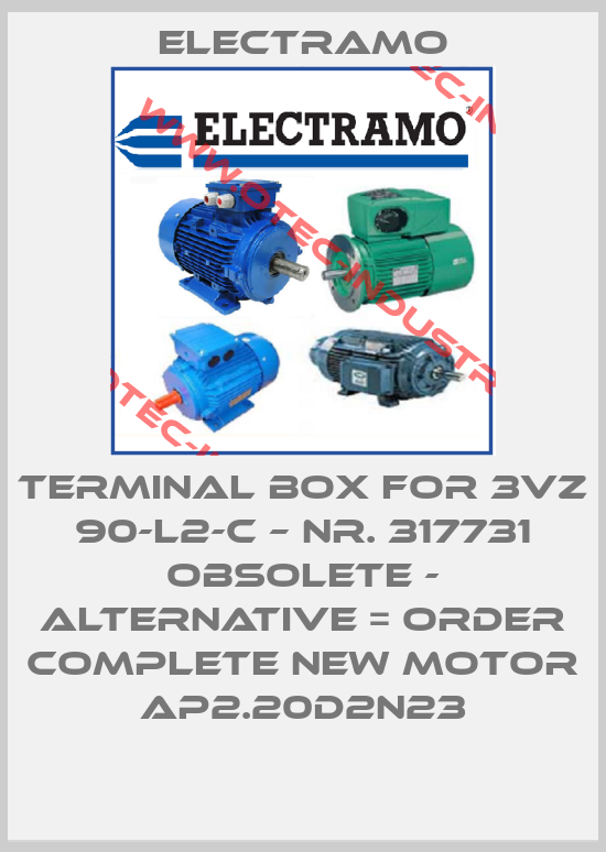 Terminal box for 3VZ 90-L2-C – Nr. 317731 obsolete - alternative = order complete new motor AP2.20D2N23-big