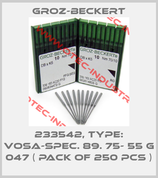 233542, Type: VOSA-SPEC. 89. 75- 55 G 047 ( Pack of 250 pcs )-big