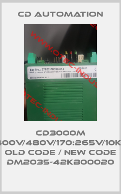CD3000M 2PH/35A/400V/480V/170:265V/10KPOT/SC/NF old code / new code DM2035-42KB00020-big