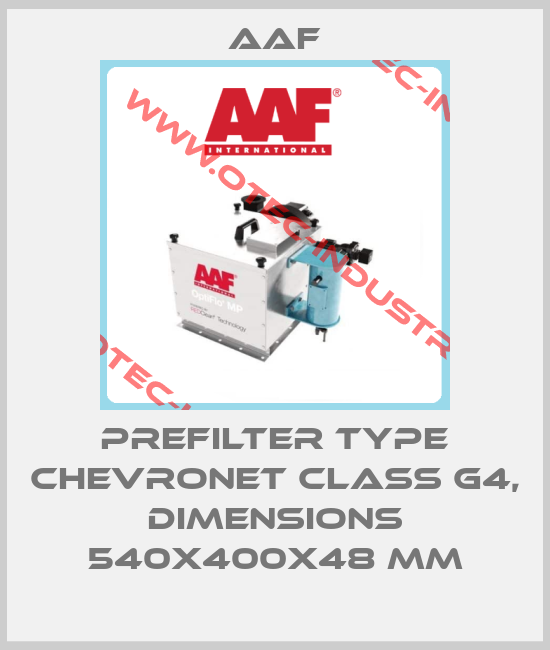Prefilter type ChevroNet class G4, dimensions 540x400x48 mm-big