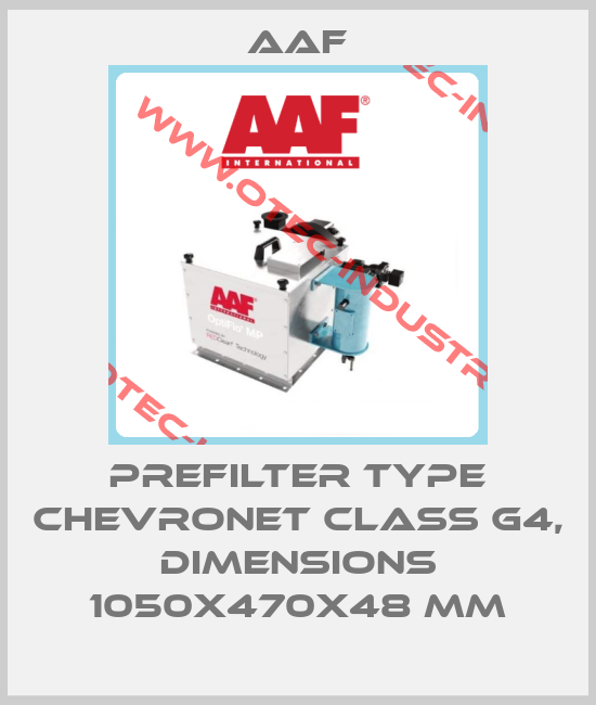 Prefilter type ChevroNet class G4, dimensions 1050x470x48 mm-big