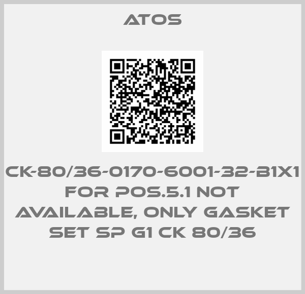 CK-80/36-0170-6001-32-B1X1 for Pos.5.1 not available, only gasket set SP G1 CK 80/36-big