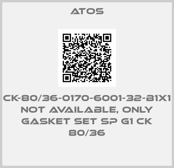 CK-80/36-0170-6001-32-B1X1 not available, only gasket set SP G1 CK 80/36-big