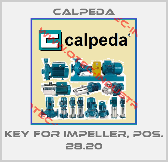 Key for impeller, Pos. 28.20-big