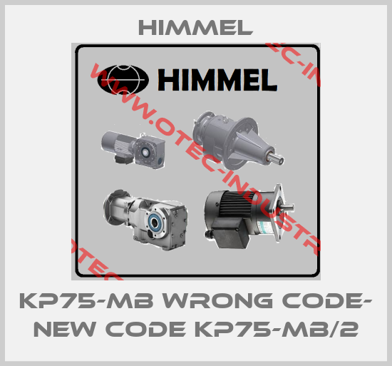 kp75-mb wrong code- new code KP75-MB/2-big