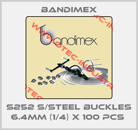 S252 S/STEEL BUCKLES 6.4MM (1/4) X 100 PCS -big