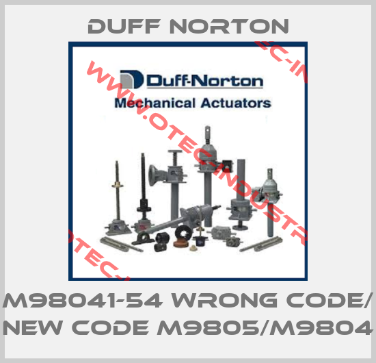M98041-54 wrong code/ new code M9805/M9804-big