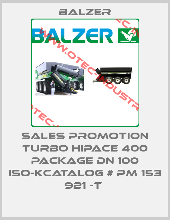 SALES PROMOTION TURBO HIPACE 400 PACKAGE DN 100 ISO-KCATALOG # PM 153 921 -T -big