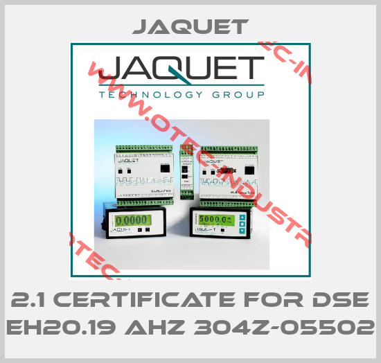2.1 Certificate for DSE EH20.19 AHZ 304z-05502-big