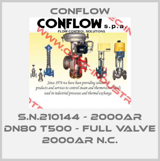 S.N.210144 - 2000AR DN80 T500 - full valve 2000AR N.C.-big