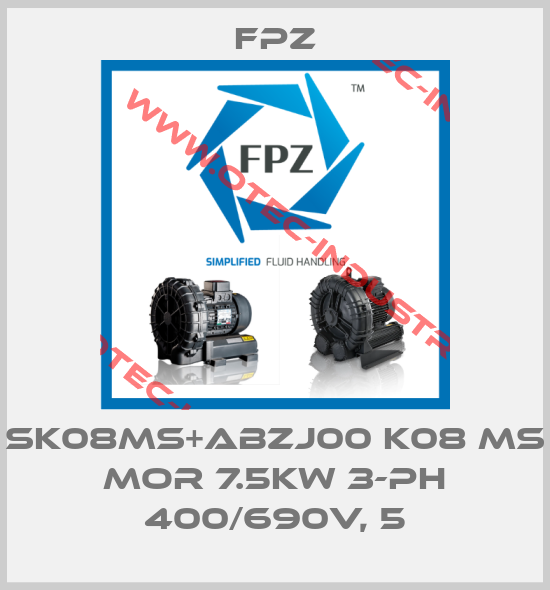 SK08MS+ABZJ00 K08 MS MOR 7.5kW 3-ph 400/690V, 5-big