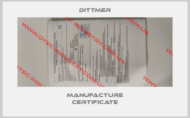 Manufacture Certificate-big
