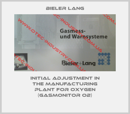 Initial adjustment in the manufacturing plant for oxygen (Gasmonitor O2)-big