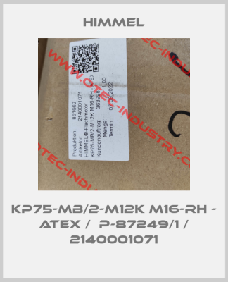 KP75-MB/2-M12K M16-RH - ATEX /  P-87249/1 / 2140001071-big