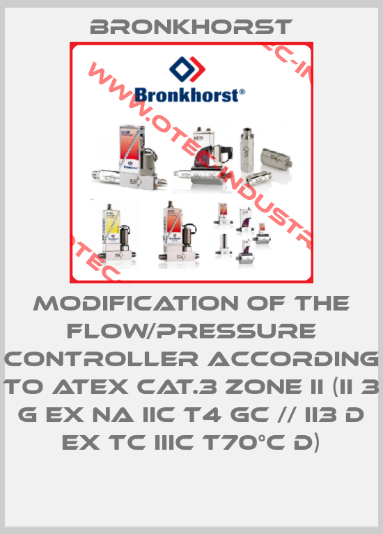 Modification of the flow/pressure controller according to ATEX Cat.3 Zone II (II 3 G Ex nA IIC T4 Gc // II3 D Ex tc IIIC T70°C D)-big