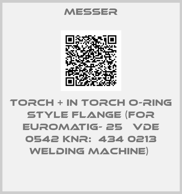 TORCH + IN TORCH O-RING STYLE FLANGE (FOR EUROMATIG- 25   VDE 0542 KNR:  434 0213 WELDING MACHINE) -big