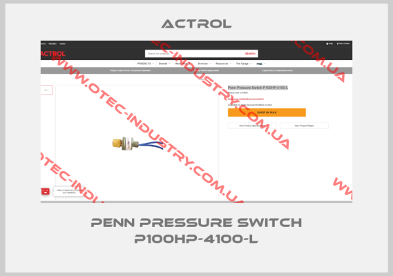 Penn Pressure Switch P100HP-4100-L-big