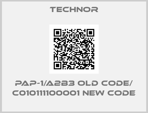 PAP-1/A2B3 old code/ C010111100001 new code-big