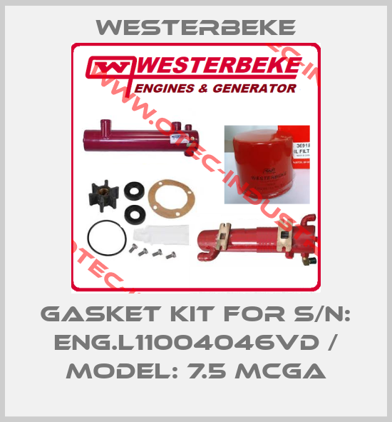 GASKET KIT FOR S/N: ENG.L11004046VD / MODEL: 7.5 MCGA-big