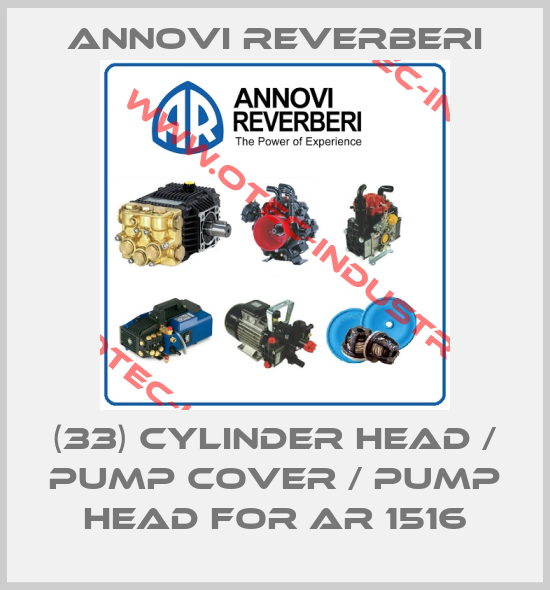 (33) cylinder head / pump cover / pump head for AR 1516-big