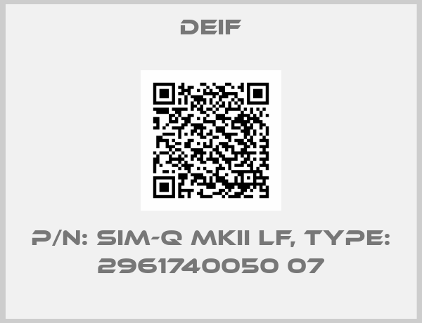 P/N: SIM-Q MKII LF, Type: 2961740050 07-big