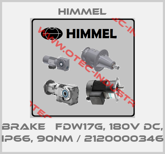 Brake   FDW17G, 180V DC, IP66, 90Nm / 2120000346-big