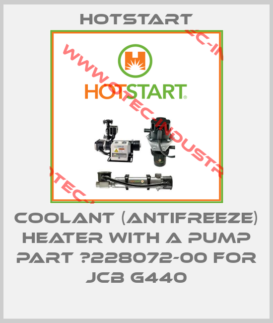 Coolant (antifreeze) heater with a pump Part №228072-00 for JCB G440-big