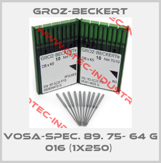 VOSA-SPEC. 89. 75- 64 G 016 (1x250) -big