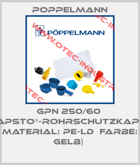 GPN 250/60  (KAPSTO®-Rohrschutzkappe  Material: PE-LD  Farbe: gelb) -big