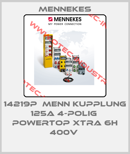 14219P  Menn Kupplung 125A 4-polig  PowerTOP Xtra 6H 400V -big
