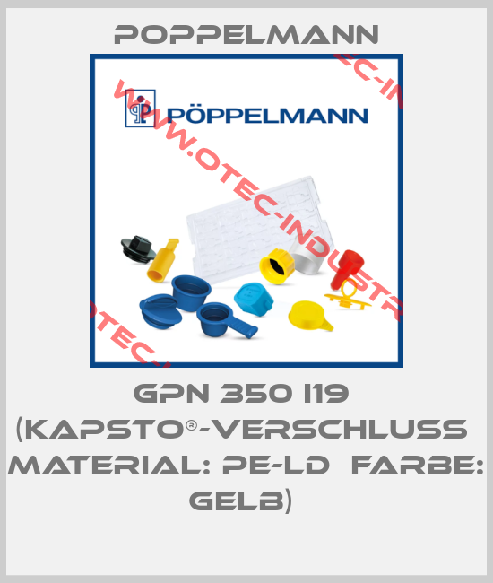 GPN 350 I19  (KAPSTO®-Verschluss  Material: PE-LD  Farbe: gelb) -big