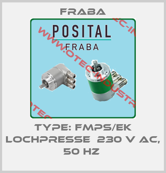 Type: FMPS/EK LOCHPRESSE  230 V ac, 50 HZ -big